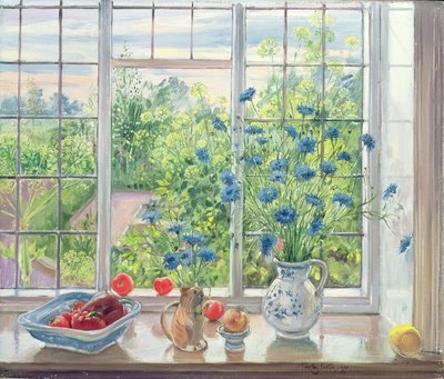 Kornblumen und Küchengarten von Timothy Easton